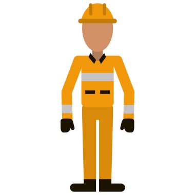 İnşaat adam kask üniforma