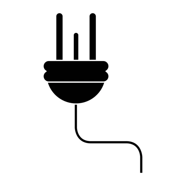 Pictograma del icono de energía de cable eléctrico — Archivo Imágenes Vectoriales