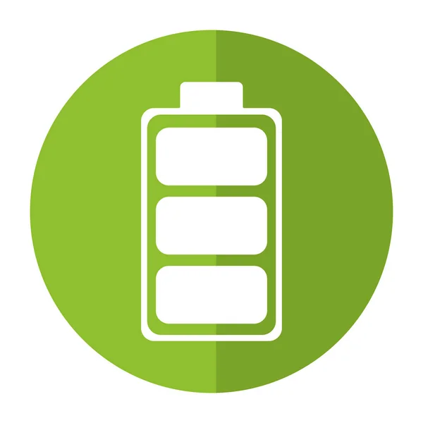 Recycler batterie énergie éco ombre — Image vectorielle