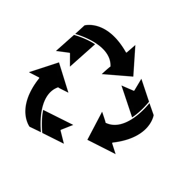 Umweltpfeil um Recycling-Ökologie-Symbol-Piktogramm — Stockvektor