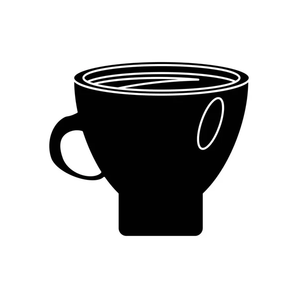 Taza de café caliente aroma pictograma de la mañana — Archivo Imágenes Vectoriales