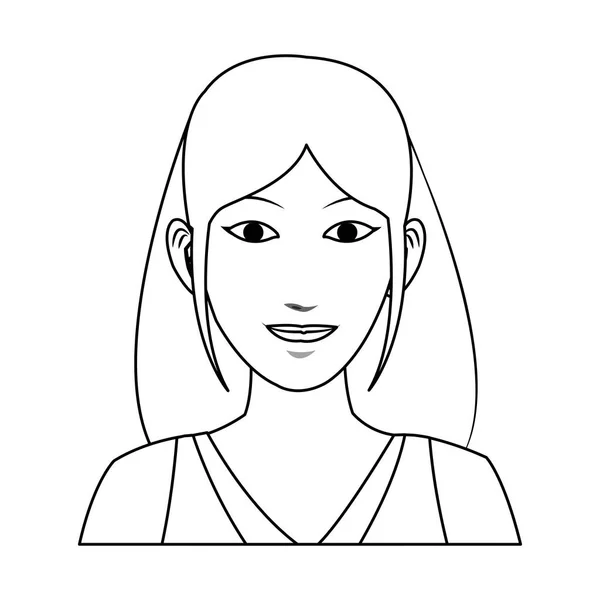 Mulher desenho animado ícone — Vetor de Stock