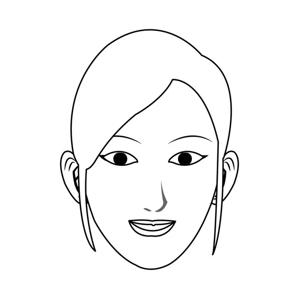 Mujer icono de dibujos animados — Vector de stock