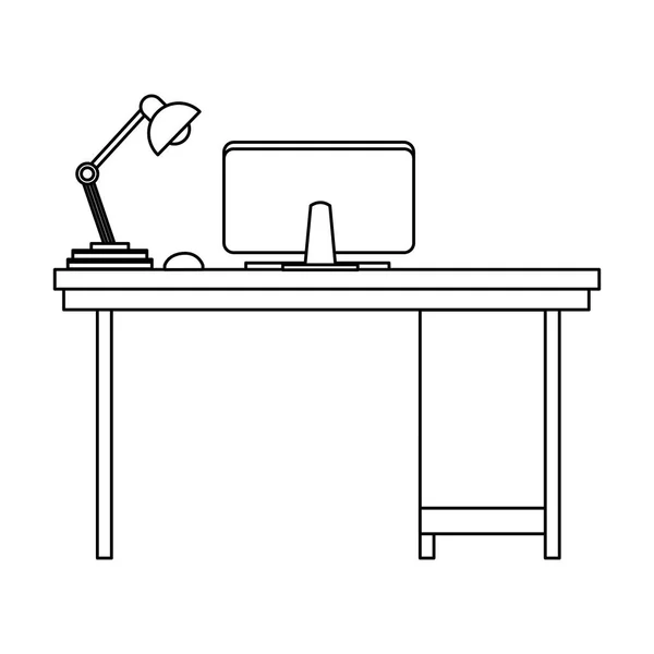 Ícone de mesa do escritório —  Vetores de Stock