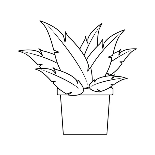 Plantera i en kruka ikon — Stock vektor
