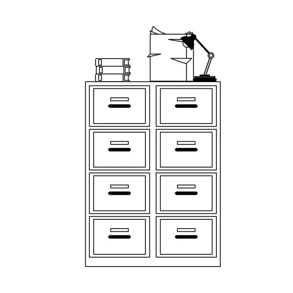 File cabinet icon — Stock Vector