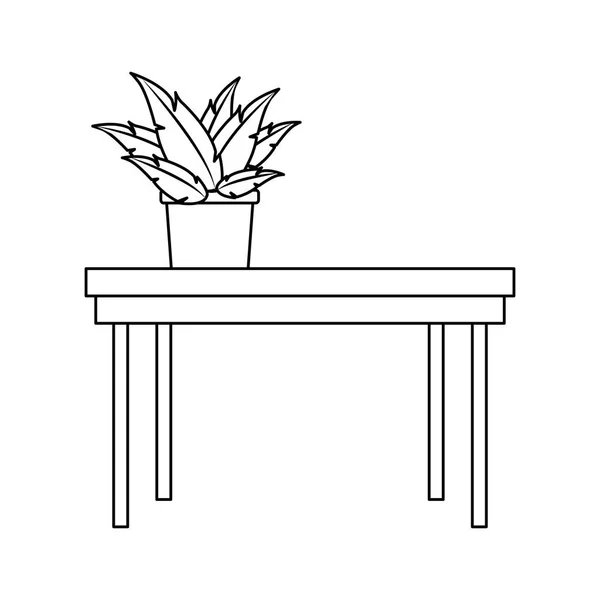 Plant in een pot-pictogram — Stockvector