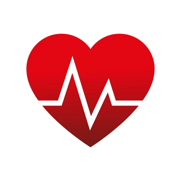 Cardio heart icon — Stock Vector