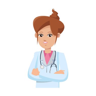 kadın tıp doktoru simgesi