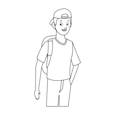 genç adam çizgi film simgesi