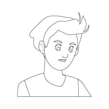 genç adam çizgi film simgesi