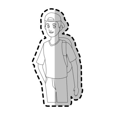 genç adam çizgi film simgesi