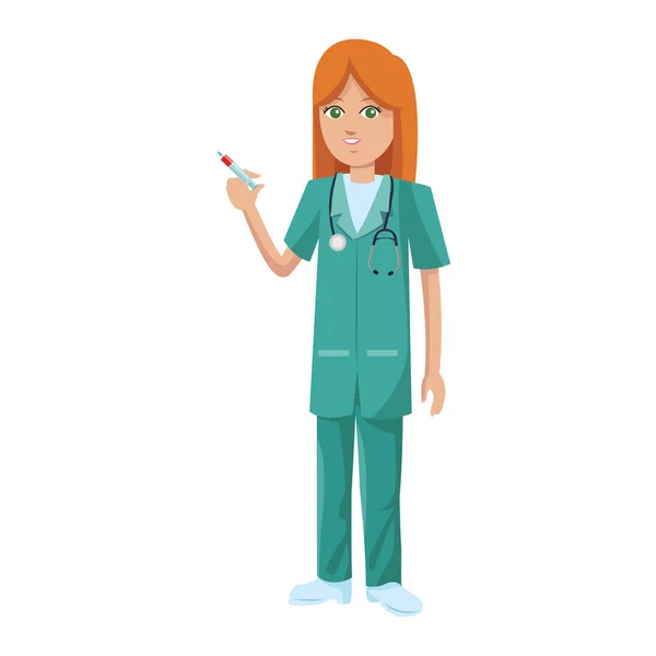 Kadın tıbbi hemşire — Stok Vektör