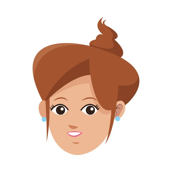 Mujer icono de dibujos animados — Vector de stock