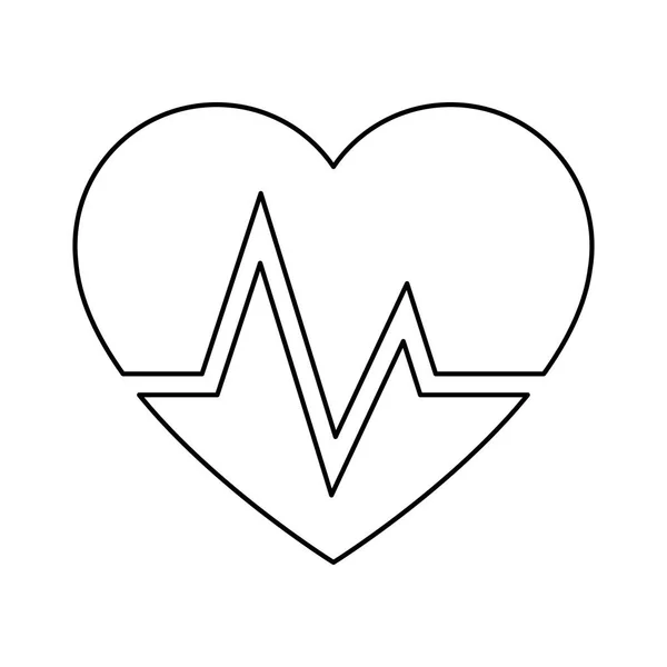 Corazón cardio icono — Vector de stock