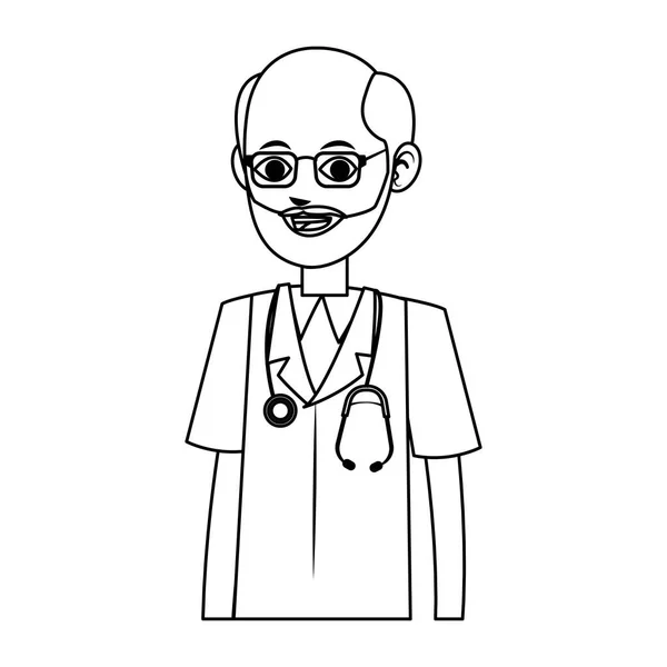 Man medical doctor icon — Stock Vector