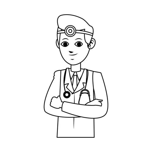 ชายแพทย์ไอคอน — ภาพเวกเตอร์สต็อก