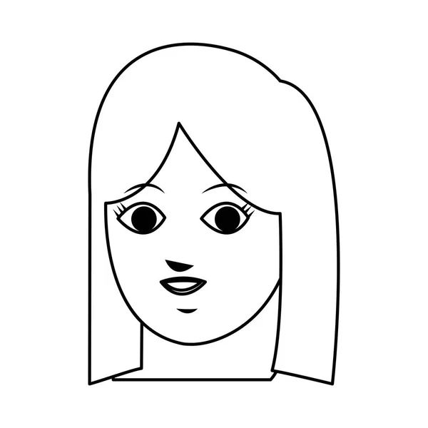 Mujer icono de dibujos animados — Vector de stock