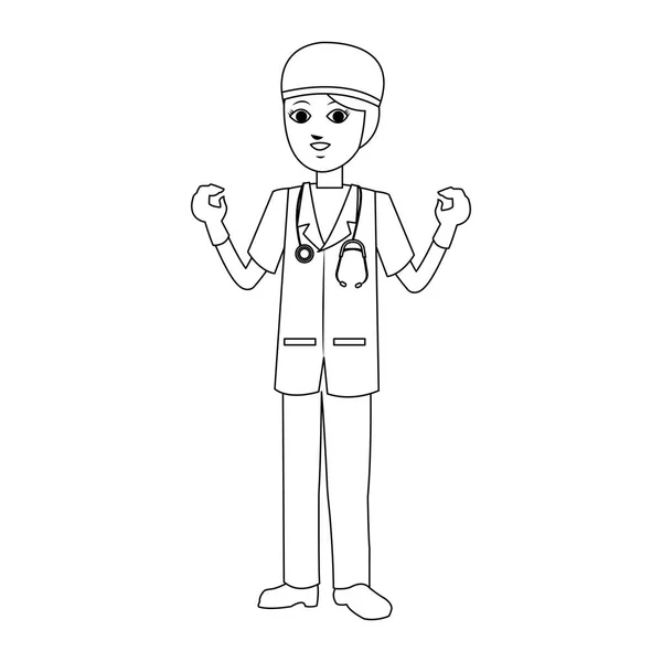 Az ember egészségügyi nővér ikon — Stock Vector