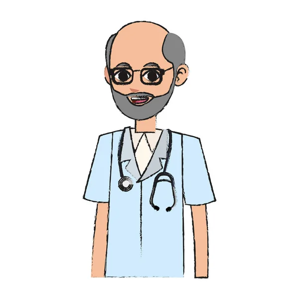 Homem médico médico ícone — Vetor de Stock