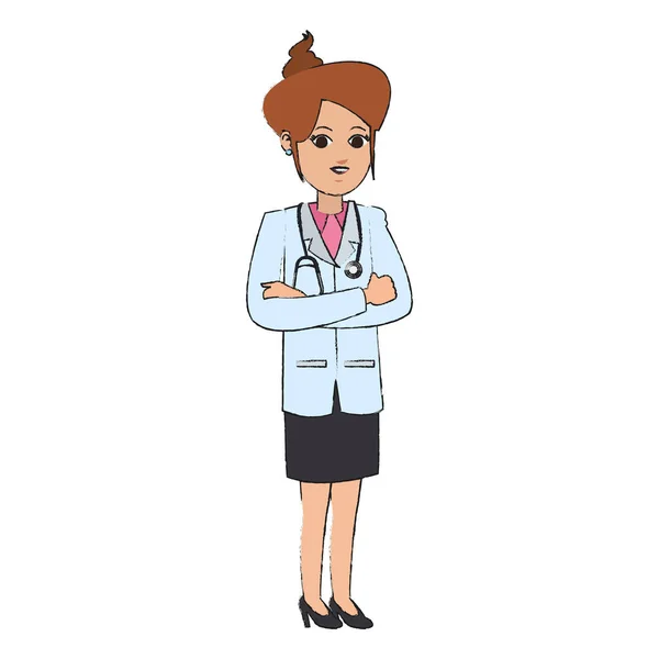 Médico mujer — Vector de stock