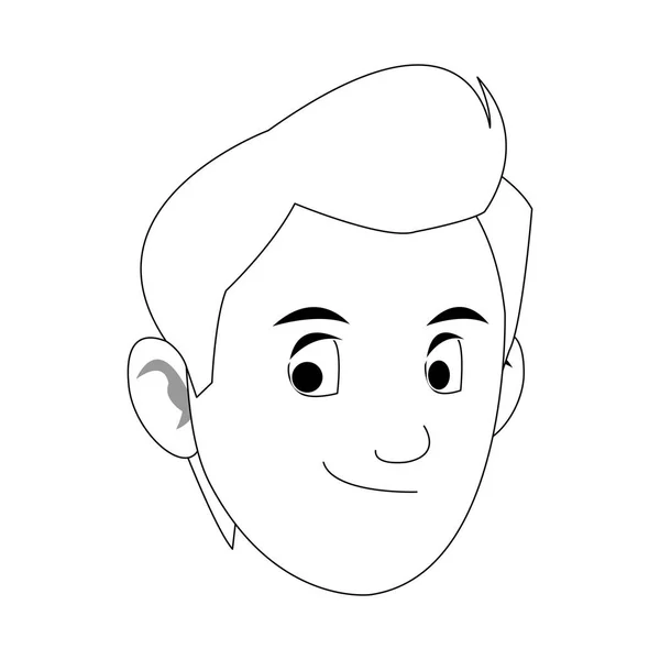Jeune gars icône de dessin animé — Image vectorielle