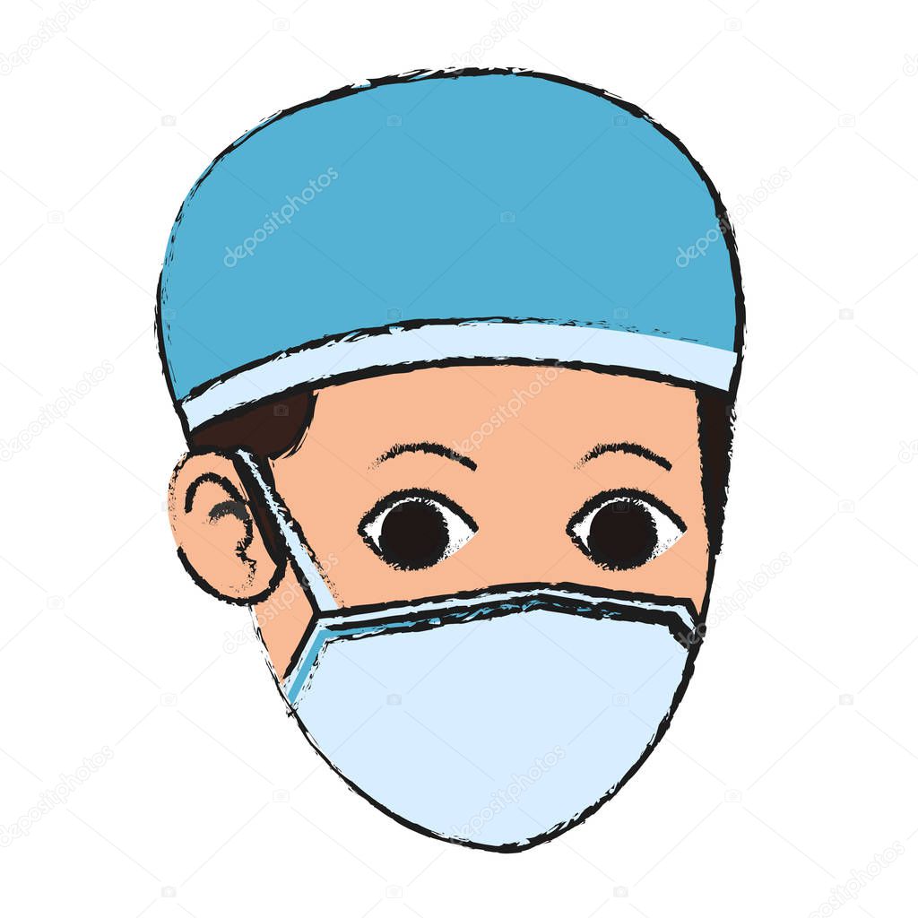 man medical nurse icon