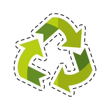 çevre ok aroung geri dönüşüm ekoloji sembolü - noktalı çizgi