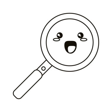 komik simgesi ince çizgi pişirme kawaii pan