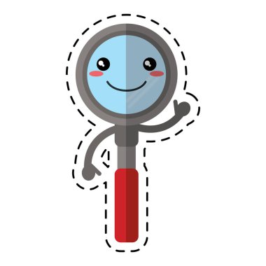 çizgi film arama Büyüteç çalışma hattı kes