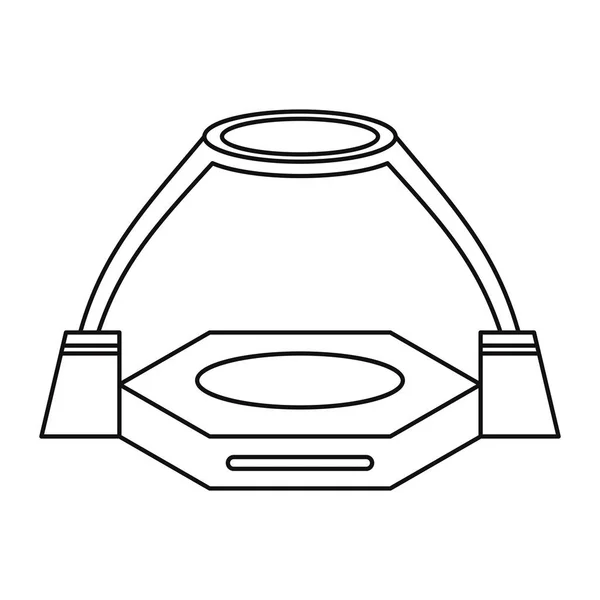 游戏平台模拟器虚拟现实细线 — 图库矢量图片