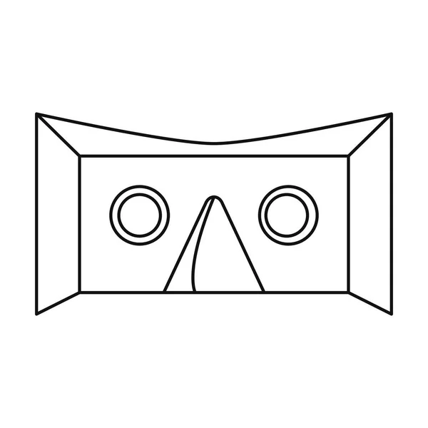 Vr óculos tecnologia linha fina —  Vetores de Stock
