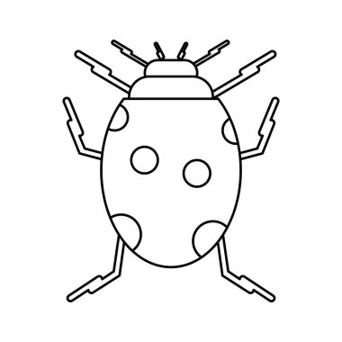 uğur böceği böcek doğa simgesi ince çizgi