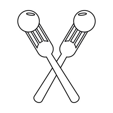 çatal meyve lezzetli ince çizgi ile geçti