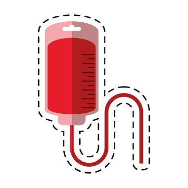 çizgi film kan torbası bağış simgesi