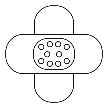 Grup sıva ilk yardım simgesini ince çizgi
