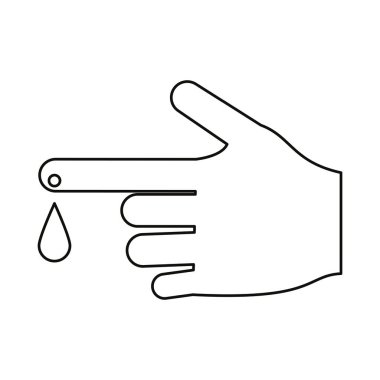 el kan damla sembolü ince çizgi