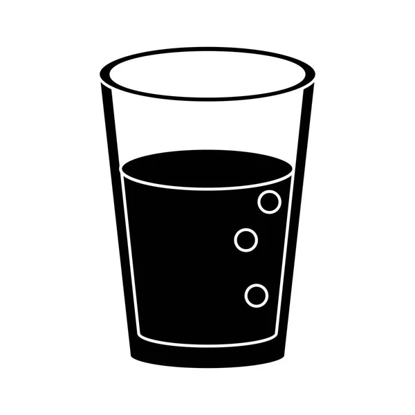 Üveg pohár gyümölcslé jellegét piktogram — Stock Vector