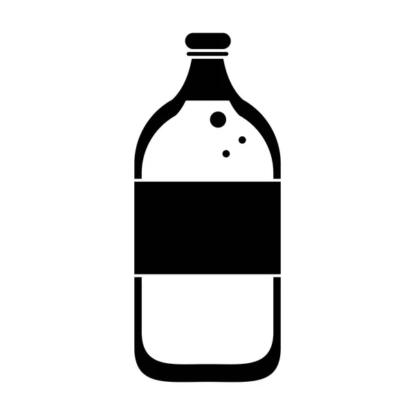 Mineral water bottle fresh pictogram — Stock Vector