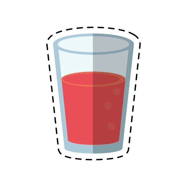 卡通玻璃杯果汁性质 — 图库矢量图片