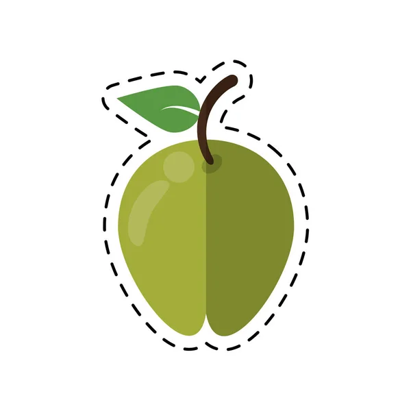 Cartoon pear fruit gezondheid dieet — Stockvector