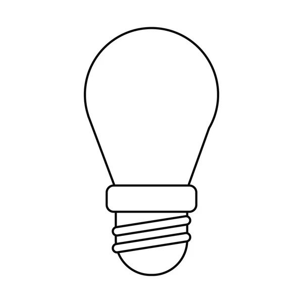 Ampoule lampe lumière environnement ligne mince — Image vectorielle