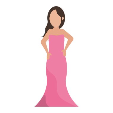 Kadınlar günü kız modeli moda pembe elbise