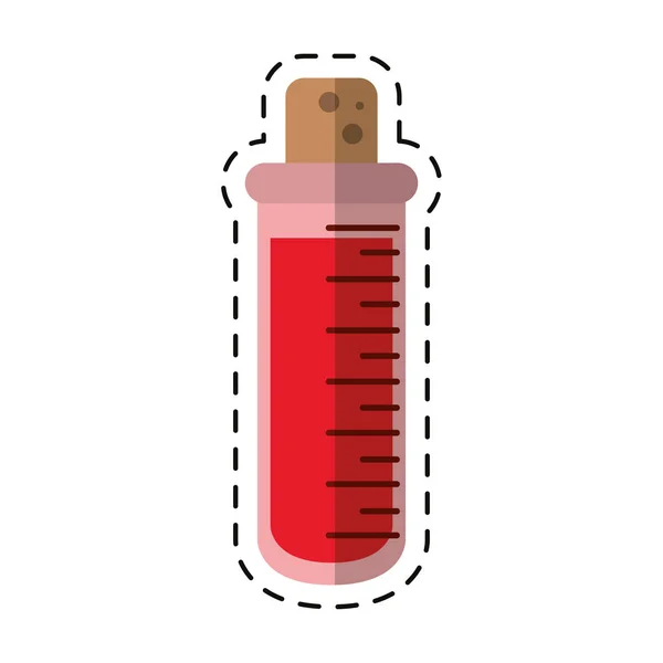 Cortiça do tubo de ensaio do laboratório dos desenhos animados —  Vetores de Stock