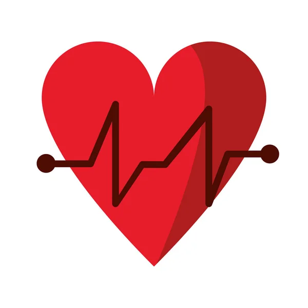 Srdeční tep srdce lékařské ikonu — Stockový vektor