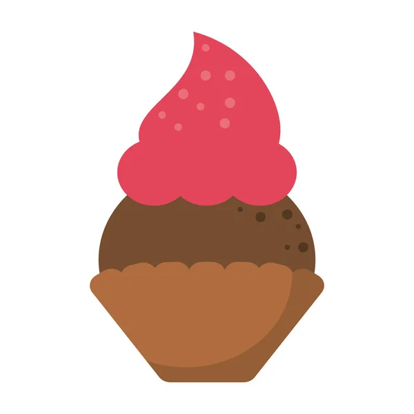 Día de las mujeres cupcake postre dulce — Vector de stock