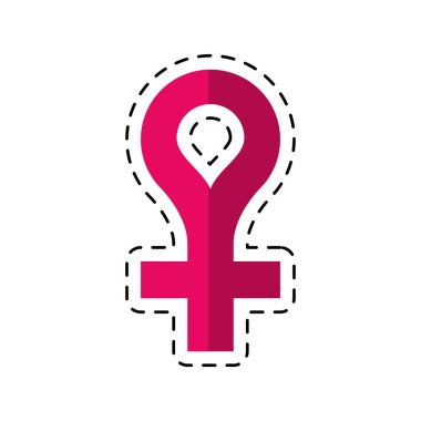 çizgi film dişi sembolü simgesi