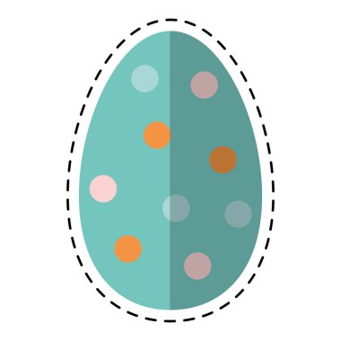 Dekoratif yumurta Paskalya nokta çizgi film