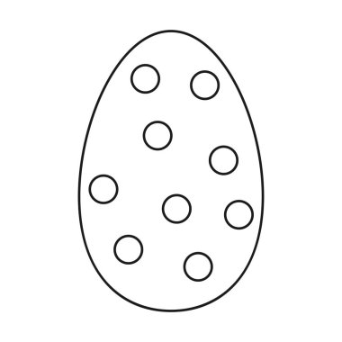 Dekoratif yumurta Paskalya lekeli ince çizgi