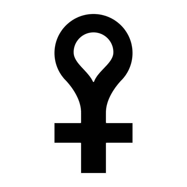 Weibliches Gender-Symbol-Piktogramm — Stockvektor